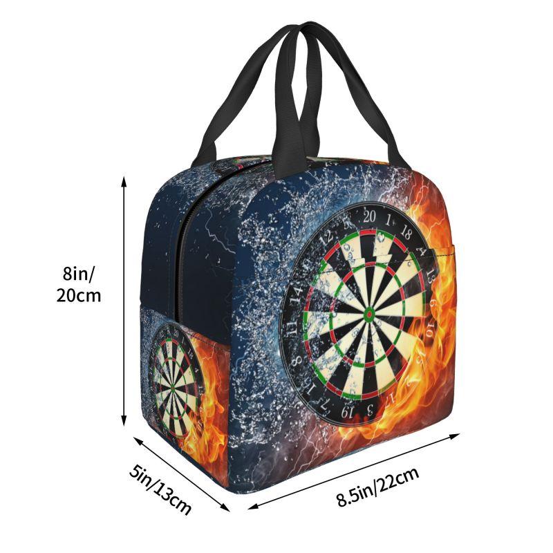 Dartscheibe Isolierte Lunchtaschen für Damen Pfeil Bogenschießen Ziel Dartscheibe Tragbarer Kühler Thermische Lebensmittel-Lunchbox Schule