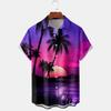 Nouveau haut d'été 2026 pour homme Impression numérique 3D Col hawaïen abstrait Manches courtes Chemise