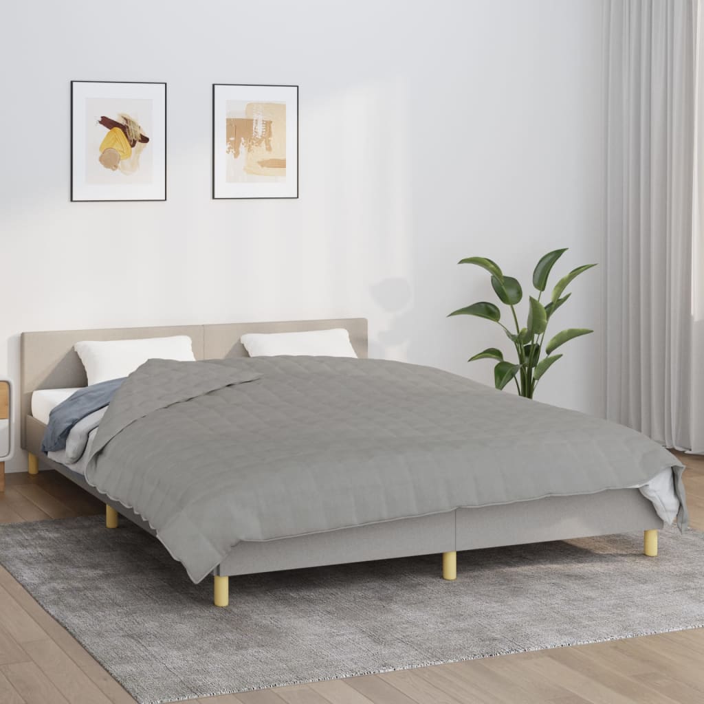 Vidaxl Koc Obciążeniowy, Szary, 220X240 Cm, 11 Kg, Tkanina