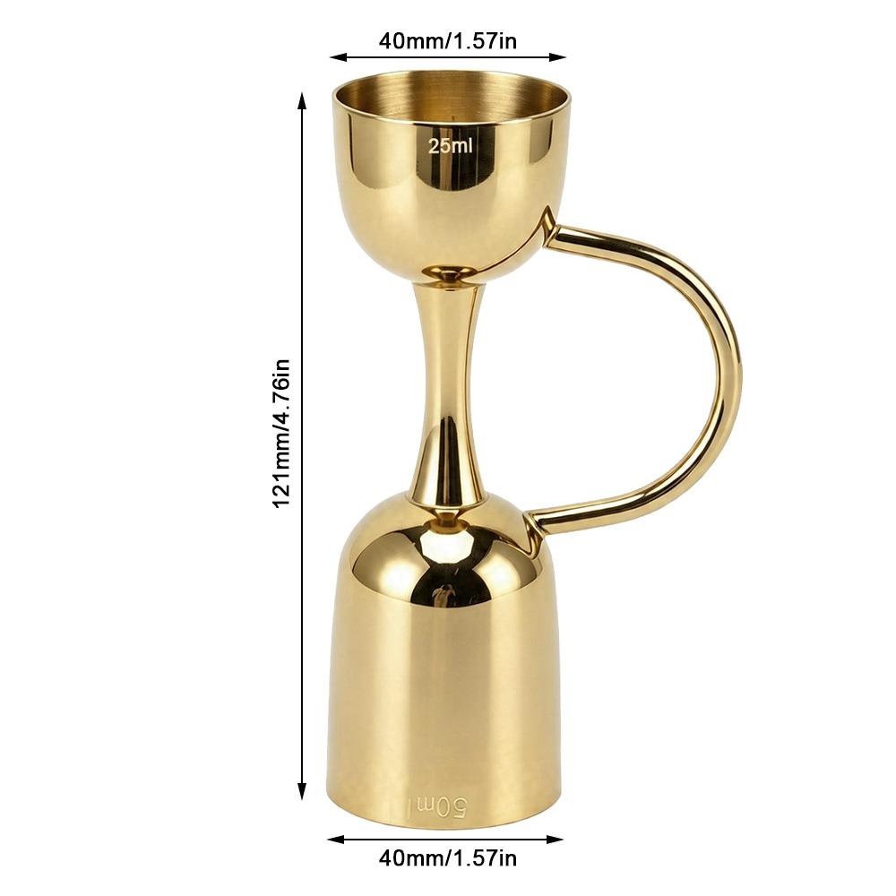 Ergonomic Design Wine Measuring Cup Stainless Steel Bar Jigger Double Sided Jigger Bartender золотой