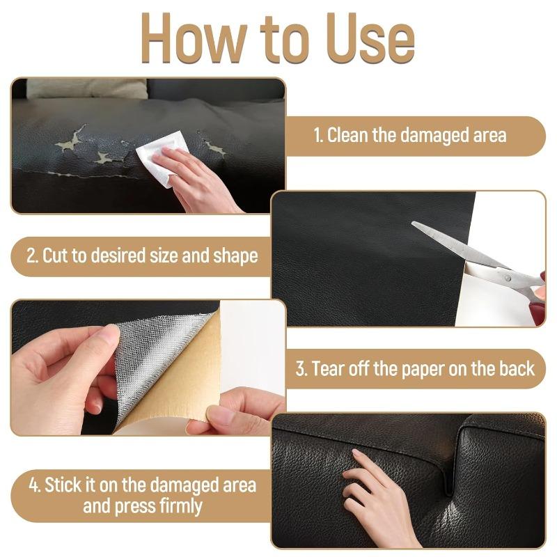 Multi Size Self-Adhesive Leather Repair Patch Artificial Synthetic Leather Waterproof Sticker Sofa Seats Couch Scratch Repaired