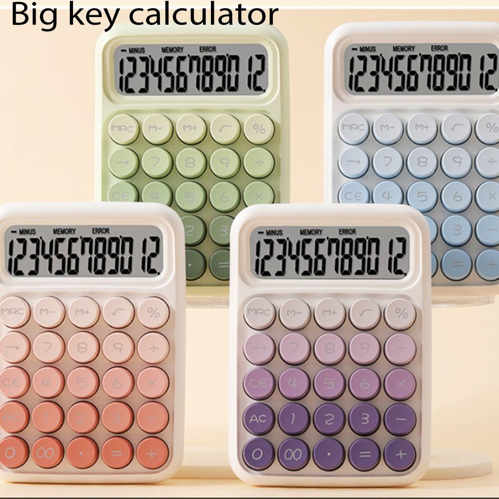 Big Button Calculator 12-bit Big Screen Calculator with High Value and Cute Little Fresh Calculator