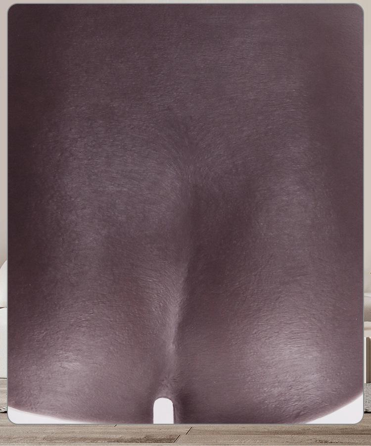 Pantaloni da uomo in pelle traforata con pene finto in carne morbida Lingerie