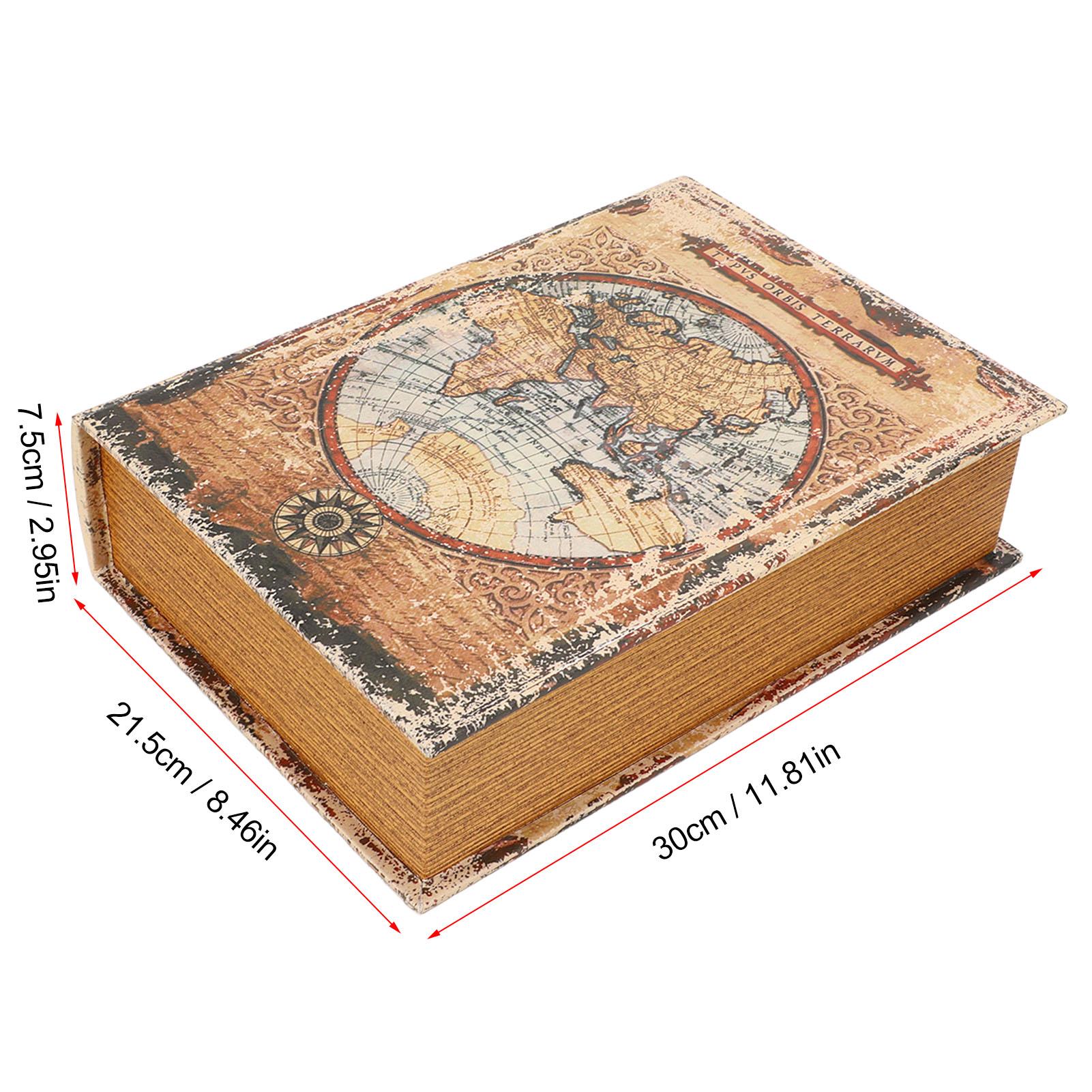 

Decorative Books Box Vintage European Style Faux Books Large Capacity Storage Case for Shelf Office Bar Decoration