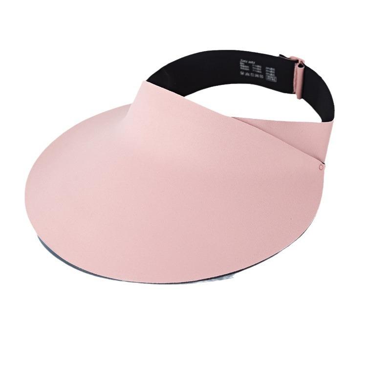 Spurloser integrierter Sonnenhut, Damen neuer großer Kopfumfang faltbarer leerer Oberteil Sonnenschutz Sonnenhut