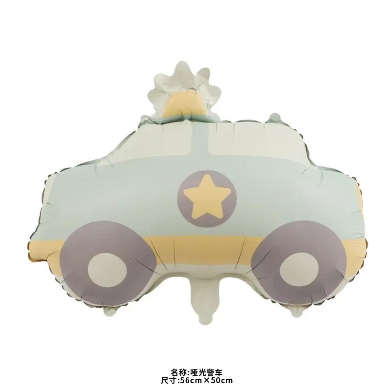 Cartoon Matte Bear Foil Balloons Matte Rainbow Car Plane Balloon Toys Kids Baby Shower Party Birthday Decorations Supplies