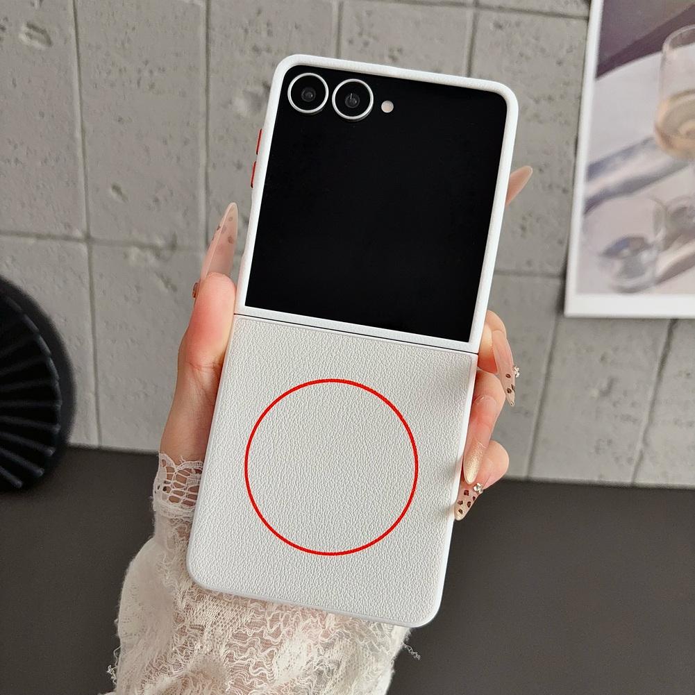 Leather with Built-in Magnetic Ring Phone Case For Samsung Z Flip 8 Flip7 FE Galaxy Z Flip 7 6 5 Slim Protective Cover