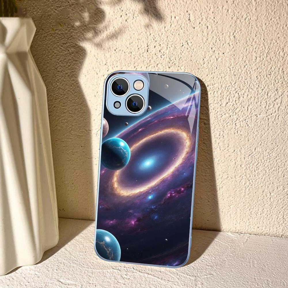 Space Universe Galaxy Phone Case For IPhone 14 13 12 Mini 11 Pro XS Max X XR 14 Plus Tempered Glass Cover