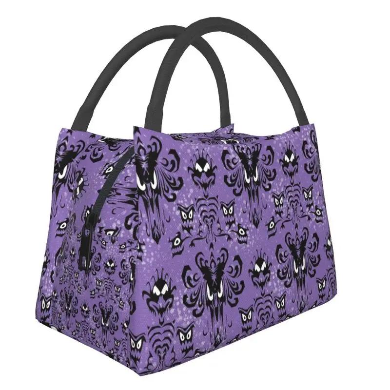 Happy Haunted Mansion Lunch Box for Women Halloween Cooler Thermal Food Insulated Lunch Bag Travel Work Pinic Container