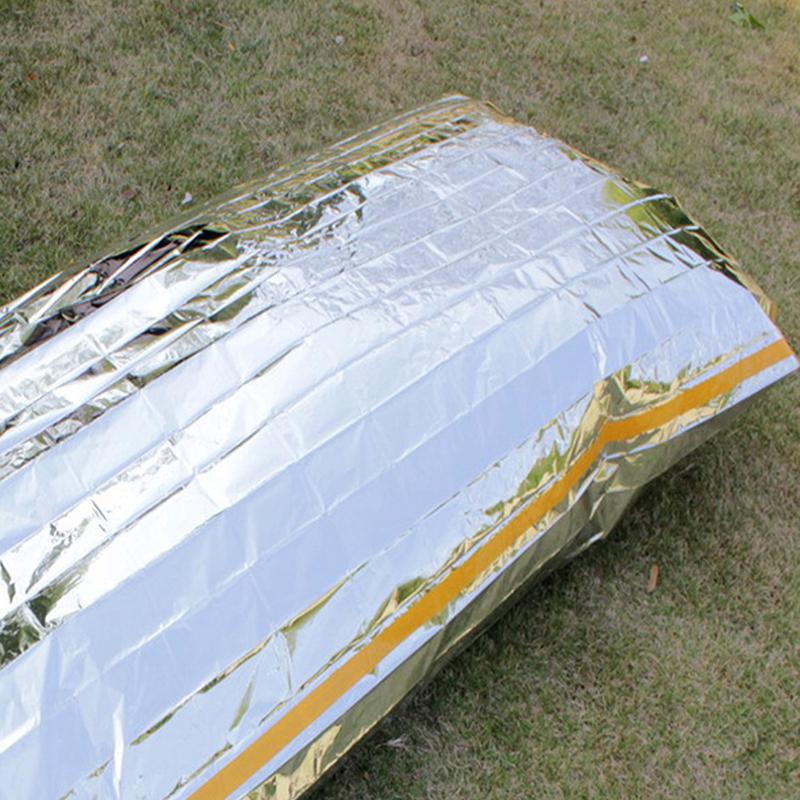 

Portable Waterproof Emergency Survival Sleeping Bag Outdoor Edc Camping Gear Thermal Sack First Aid Rescue Kit Mylar Blanket