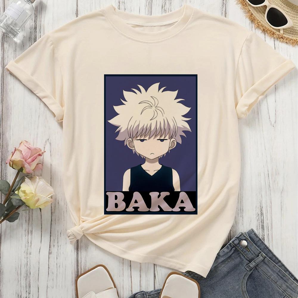 Hunter x Hunter Killua Zoldyck Hisoka Kurapika Gon t-shirt dam Gothic Universitet harajuku 2000-talet kawaii estetik Retro Grunge