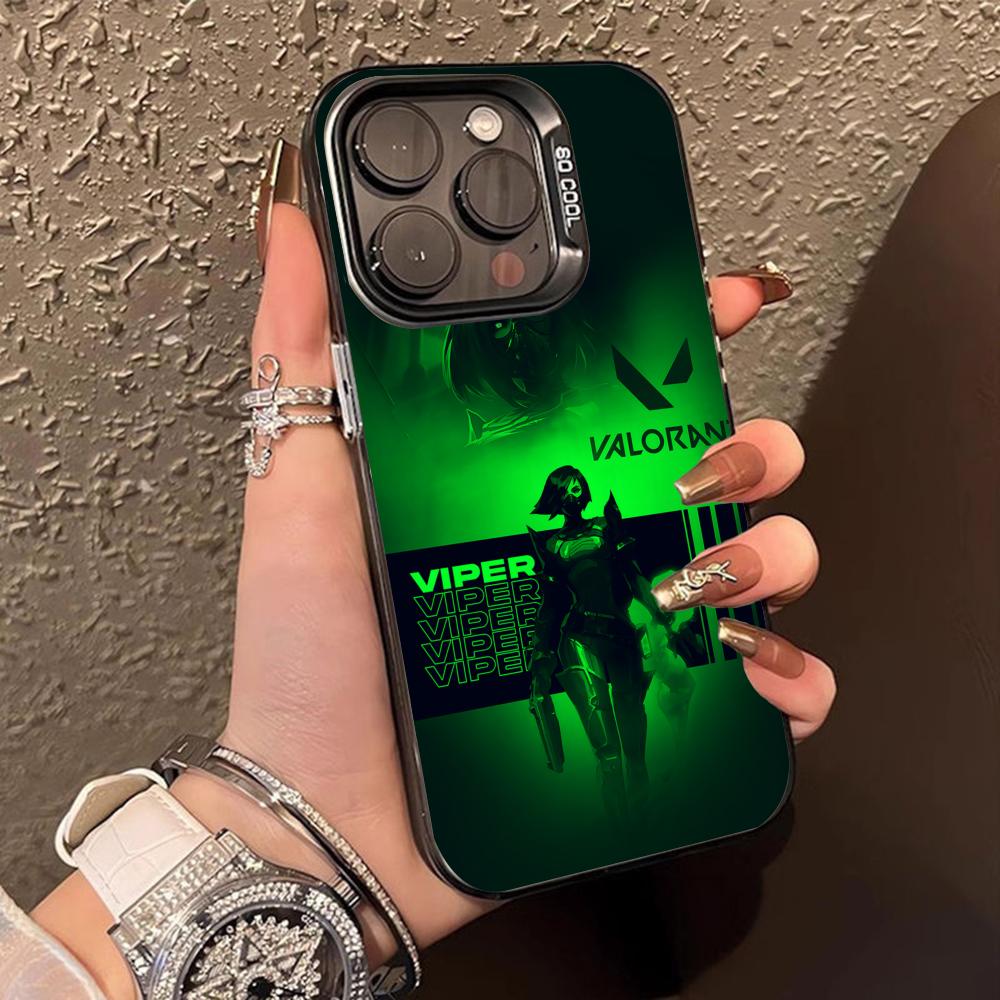 Valo Viper Phone Case for iPhone 17 16 15 14 13 12 11 X XR XS Air Pro Max Plus Black Colorful Silver Cover