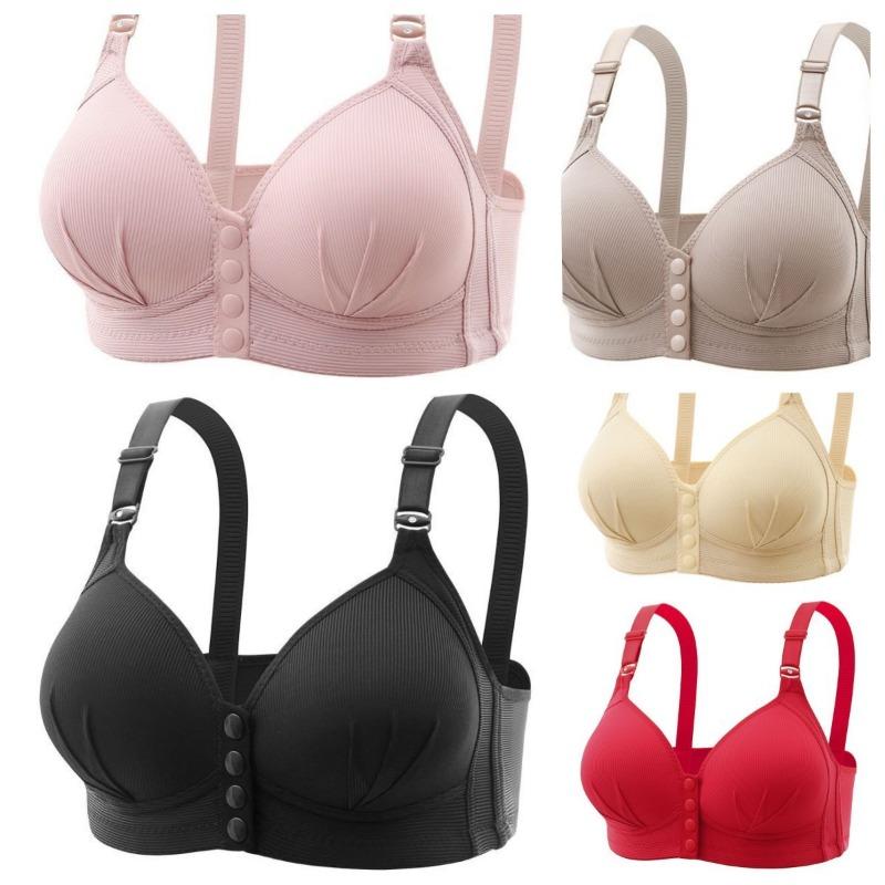 Black Front Closure Wireless Bra for Women Comfort Support