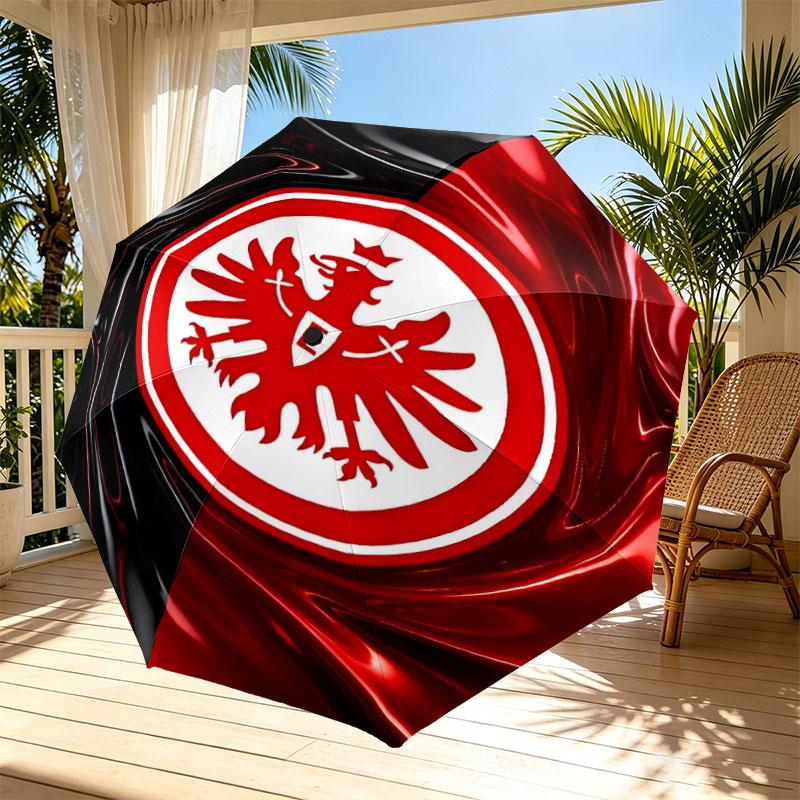 Eintracht Frankfurt Print Automatic Open Close Umbrella, Portable Foldable Umbrella, for Outdoor Commute Camping Trip, Ideal Birthday Gift