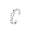 Luxury Adjustable Hollow Heart Ring - Women's Versatile Fashion Index Finger Ring