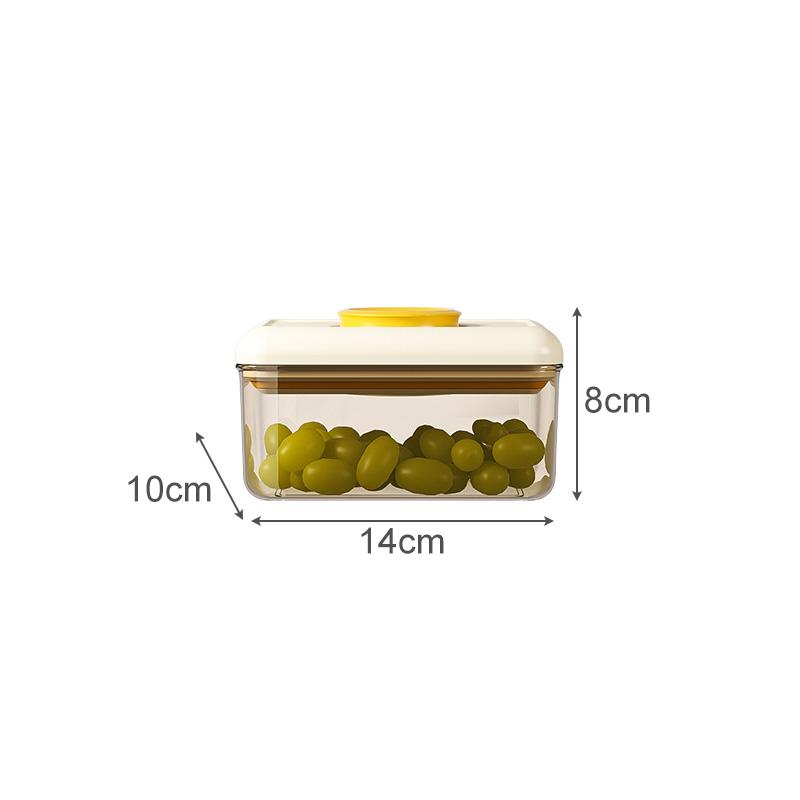 

1pc Seal Grains Storage Tank Rectangle Large Capacity One-button Press Type Storage Box Transparent Food preservation Box