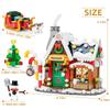 Forest House Building Blocks Snowman Cabin Toy Model Bricks Holiday Decoration Kids DIY Toys Unique Holiday Gift