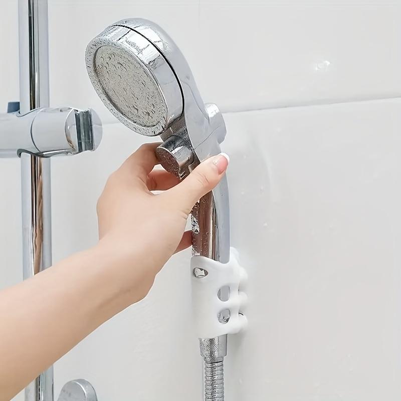 Strong Adsorption Silicone Shower Head Holder with Suction Cup Wall-Mounted Bracket for Bathroom, Fits Ceramic Metal and Glass Walls