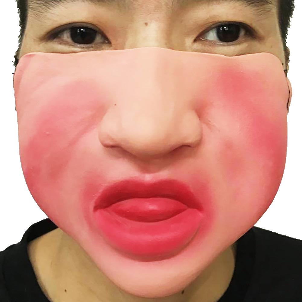 Buy Masquerade Party Adult Scary Creepy Halloween Latex Half Face Mask