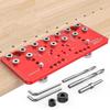 Aluminum 2 In 1 Hinge And Shelf Pin Drilling Jig For 5mm Straight Holes Precise Cabinet Door Installation Woodworking Tool