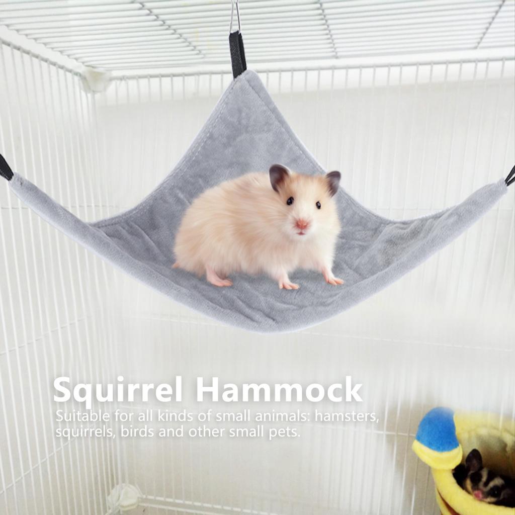 Small Pet   Hammock Hanging Bed for   Hamster Sugar Glider Guinea  (yellow)