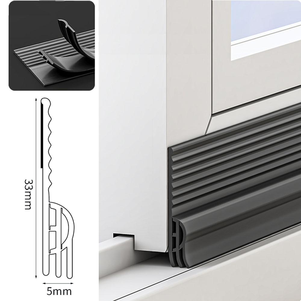 TPE Self Adhesive Window Seal Strip Self Triple Sound Insulation Windproof Anti-Cold Door Under Flexible Weatherstrip Tape
