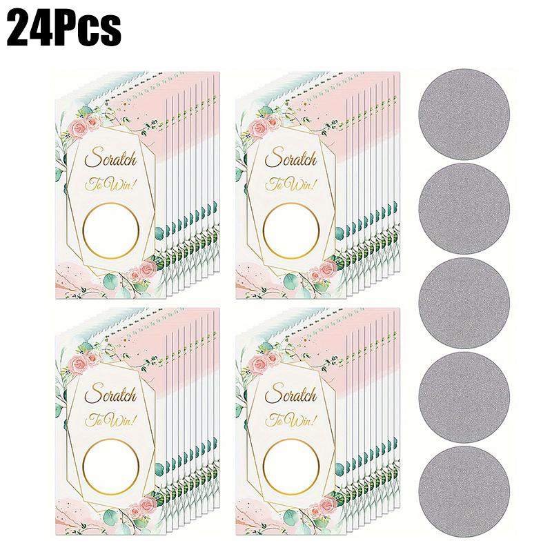 

24 шт./набор Скретч-билеты Свадебные скретч-карты Сделай сам Игры для вечеринки Реквизит для фестиваля Лотерейные карточки Элегантные 9x5см 24pcs
