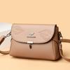 Soft Leather Embossed Single-shoulder Bag for Women, Crossbody Bag for Middle-aged Ladies