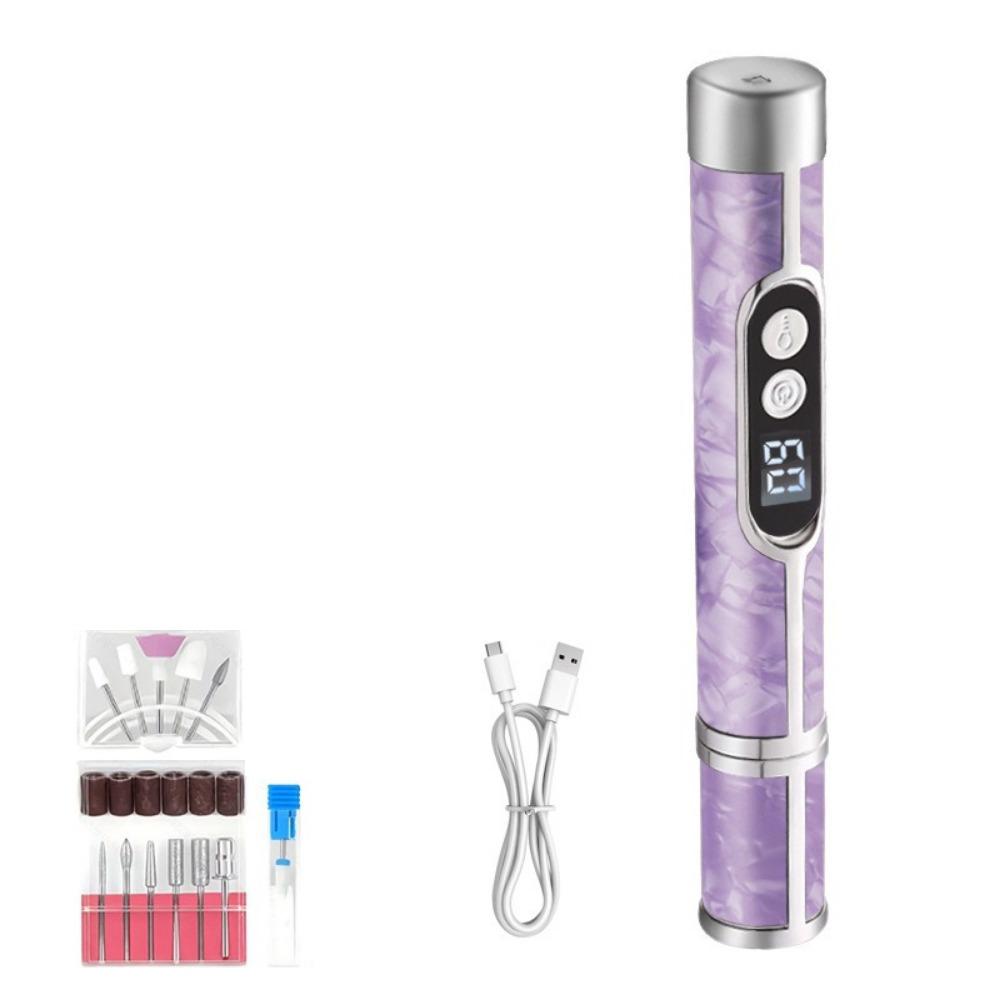 High Speed Nail Drill Machine Rechargeable Nail Polisher Electric Nail Sander Manicure фиолетовый