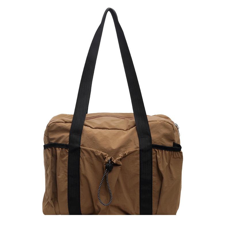 Lightweight Large Capacity Travel Bag Women's Shoulder Bag Solid Color Crossbody Bag