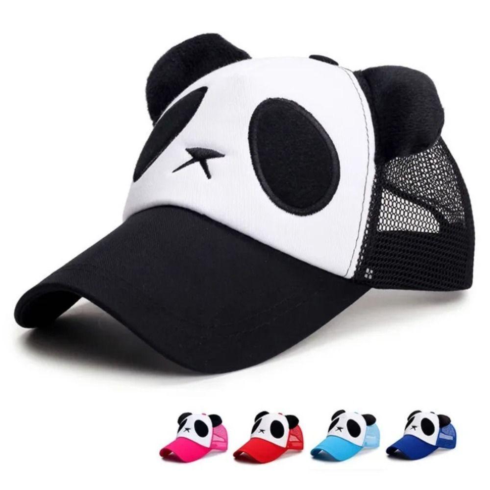 Mesh Panda Baseball Cap Breathable Hollow Mesh Cap Fashion Sports Net Hat  Sports