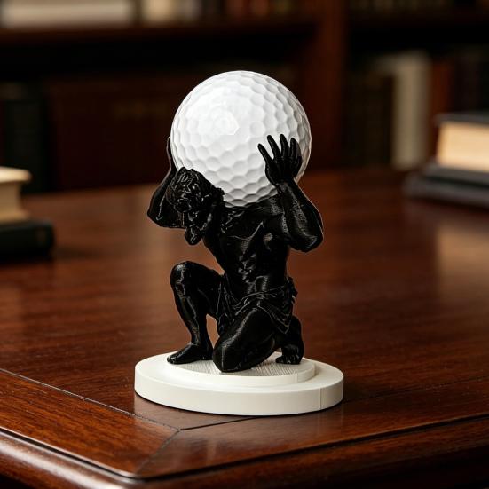 3D Printed Golf Ball Display Stand Single Golf Ball Holder Myth Man Ball Stand for Desk Bookshelf Bookcase Shelf Mantel Decor
