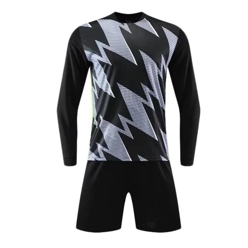 Men Kid Long Sleeve Football Jersey Set New Season Team Soccer Training Match Sports Uniform Suit for Children