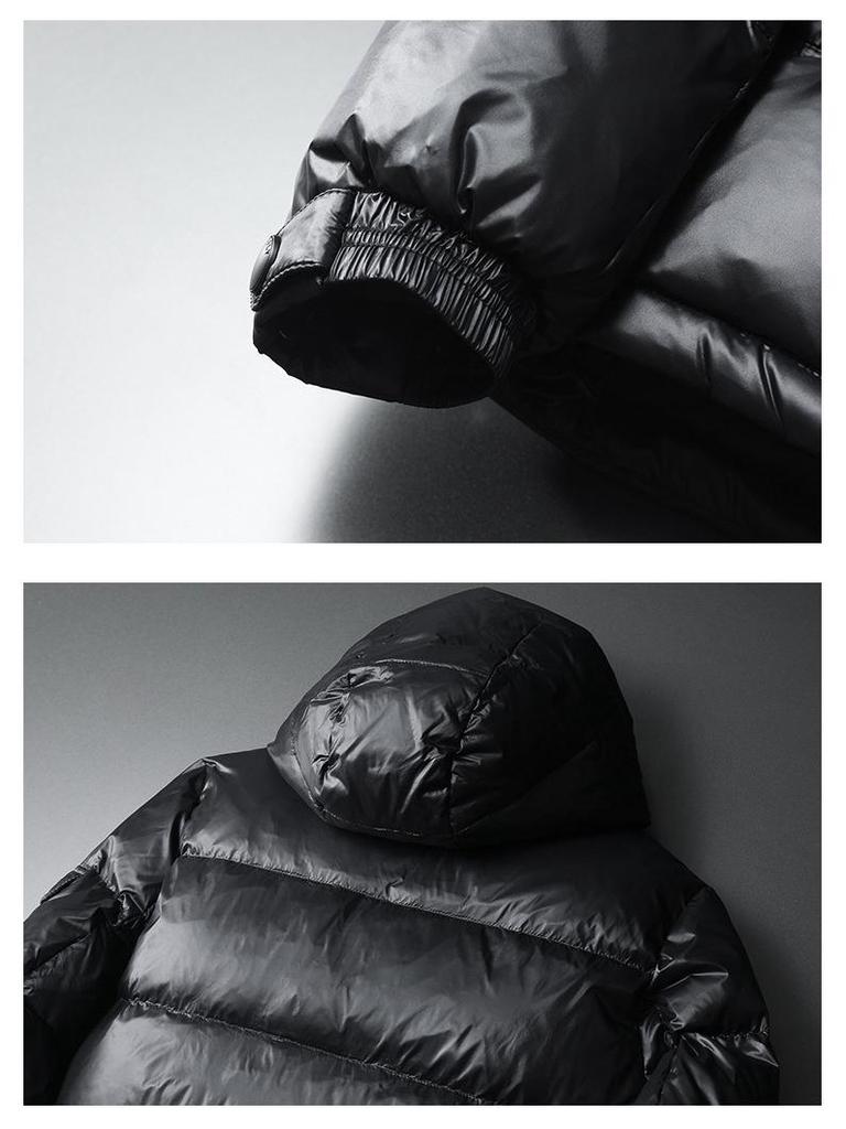 Doudoune à capuche décontractée et tendance pour homme, style européen, hiver 2025 - Duvet de canard blanc