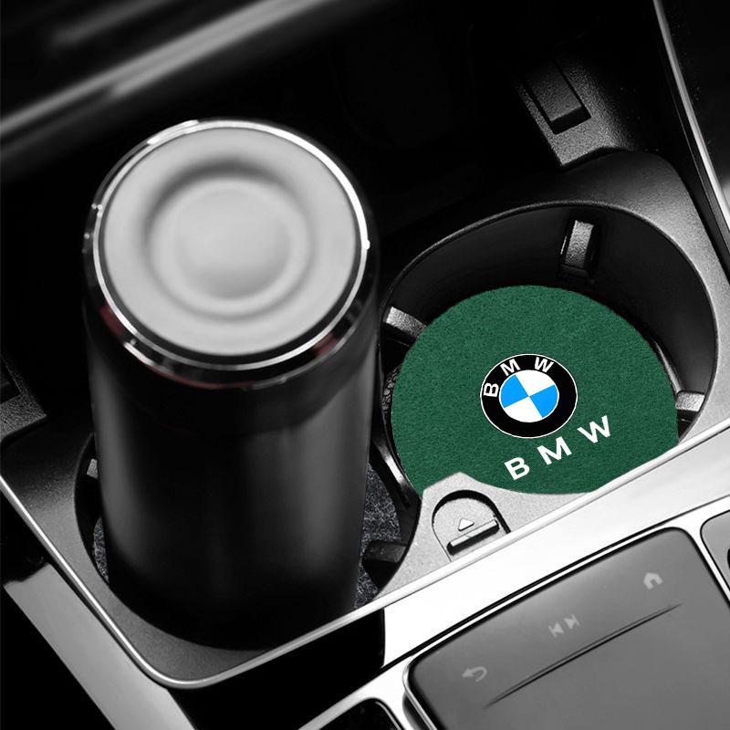 MLKQ6 Car Coaster Water Cup Bottle Holder Anti-slip Pad Mat Decoration For BMW e46 e90 e60 f30 f10 e39 f20 e36 g20 g30 e87 Accessories