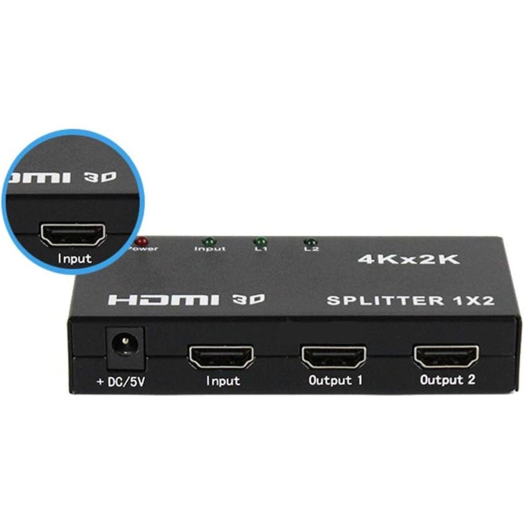 1.4 1 in 2 Out HDMI Splitter 1x2 Unterstützt Full HD 1080p Ultra HD 4kx2k für x-Box ps4 STB HDTV