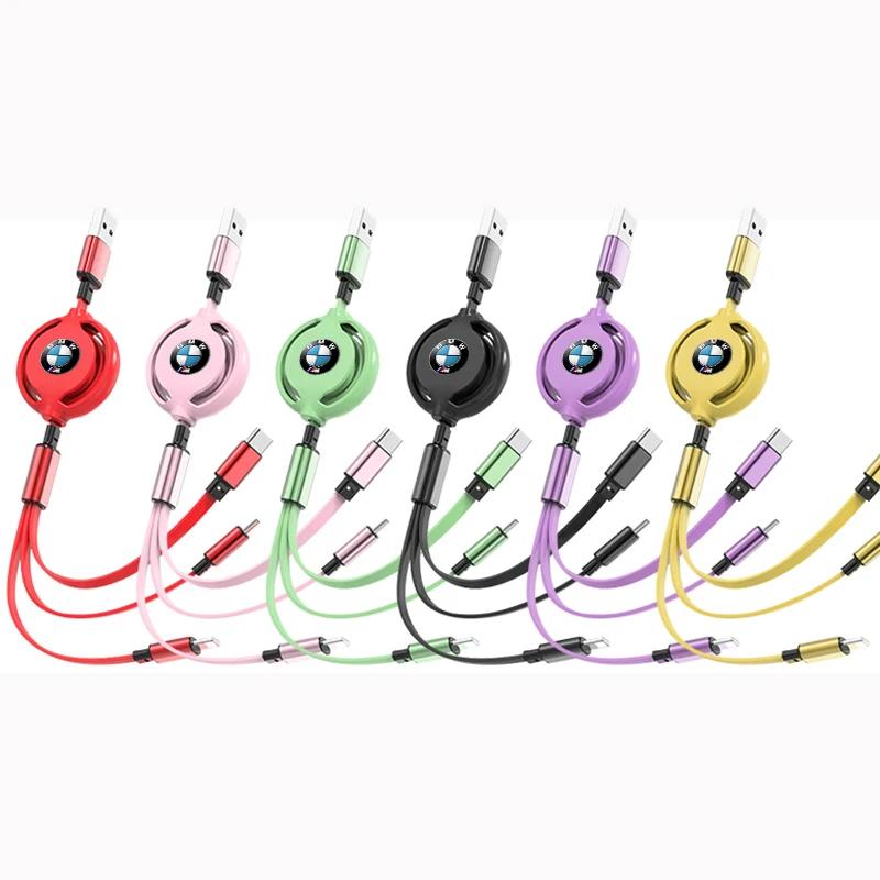 Car Accessories 3 In 1 Micro Cable Multi Charger For BMW 50th Kith M F20 E36 E92 E87 E30 E46 E91 F31 E53 E34 E70 F25 E53 G20 E60