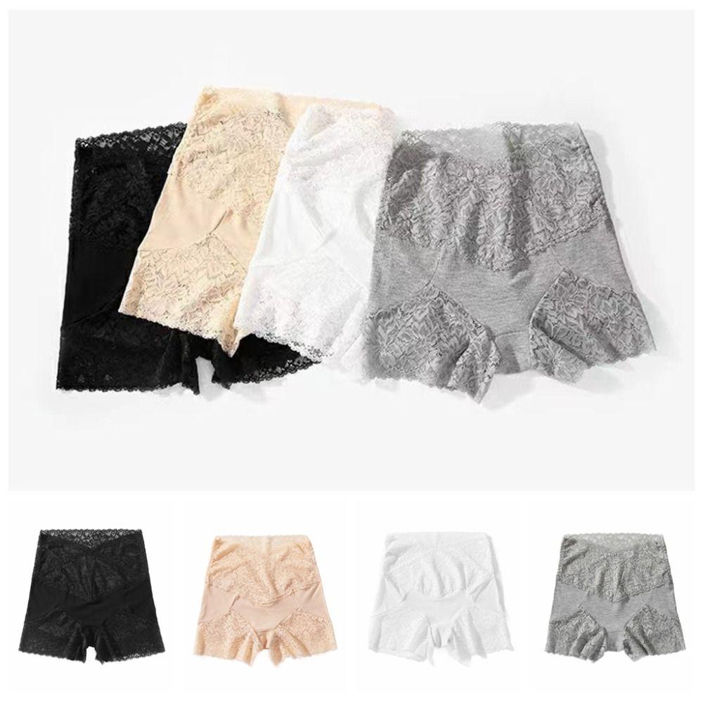 Transparent Lace Safety Pants Tummy Control Ladies Leggings Shorts Slimming Seamless Shorts  Summer