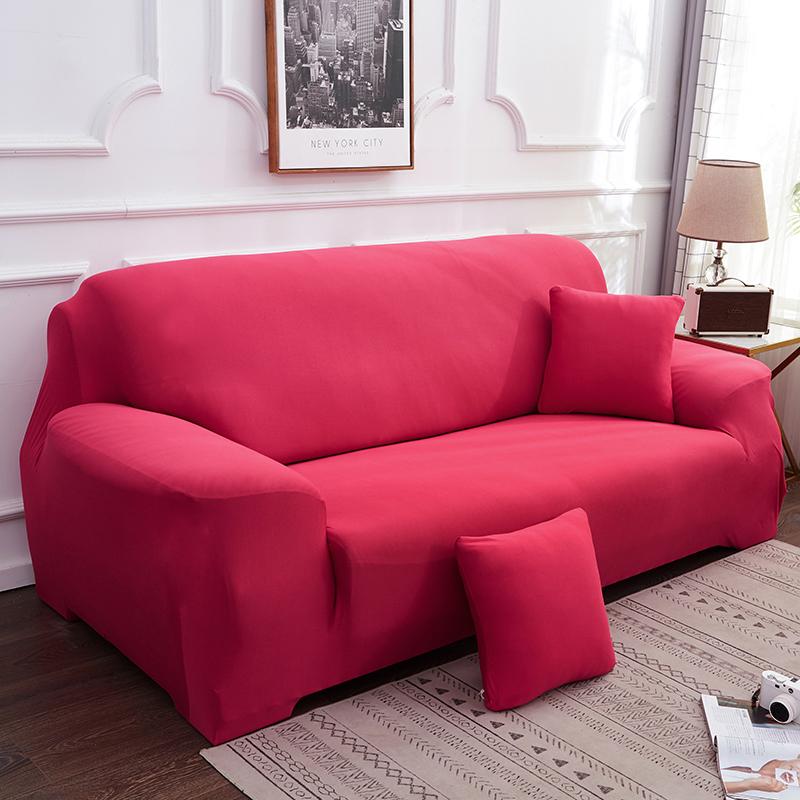 Sofa Covers For Living Room Elastic Solid Corner Couch Cover L Shaped Chaise Longue Slipcovers Chair Protector 1/2/3/4 Seater