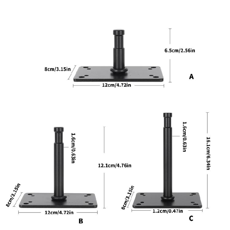 Durability Overhead Flashlight Holder Metal Bracket Ceiling Mount For Photography Lighting Equipment Easy Assembly