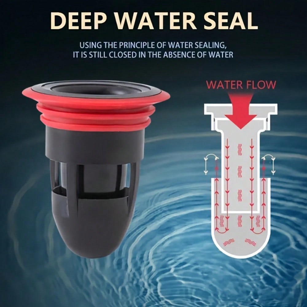 Odor Bathroom Drain With Backflow Prevention & -Fly System - Waterproof Shower Drain Suitable For Bathtub, Shower, Sink
