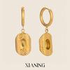 Xia Ling Design Cross-Border Titanium Steel Denim Hat Pendant Earrings