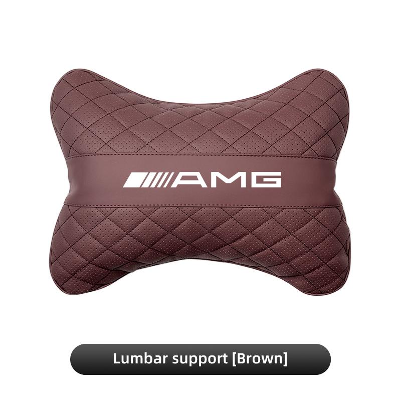 GLC GLB Car Leather Headrest Seat Lumbar Pillow Accessories For Mercedes Benz AMG W203 W206 W220 W205 W211 W177 W204 W213 W214