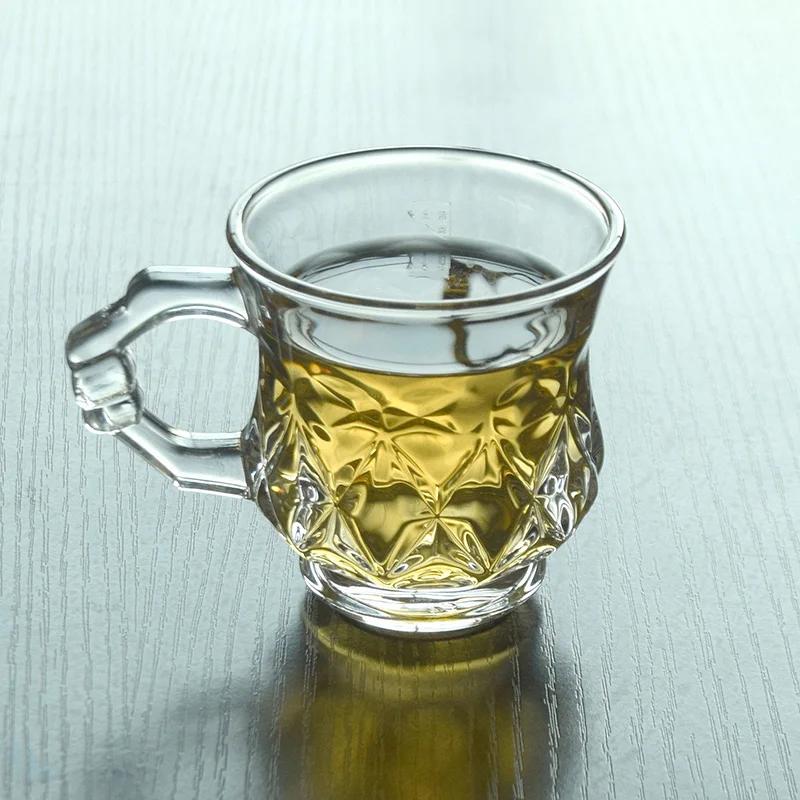 135ml/140ml Elegant Espresso Cup English Afternoon Tea Cup Heat-resistant Water Cup Creative Transparent Coffee Mug Drinkware