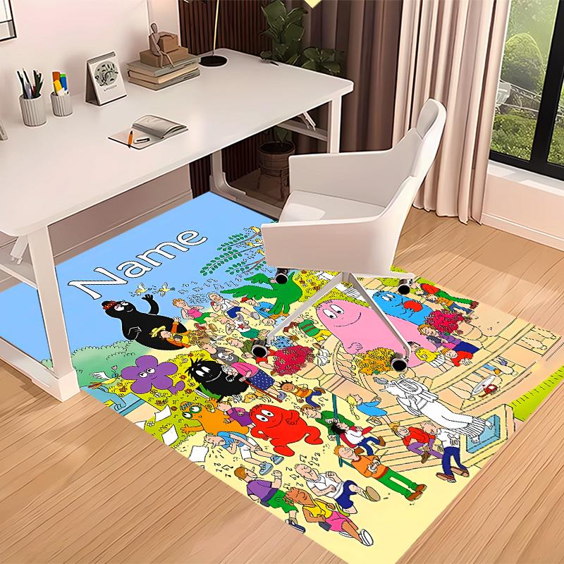 Custom personalization Barbapapa Print Area Rug - Soft, Washable Non-Slip Indoor Mat,Living Room,Home&Office Decorative Rug