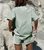 Summer 2025 Women's Lapel Casual Striped Two-Piece Set
