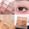 Six-Color Earth Tone Eyeshadow Palette: Multi-use, with Fine Shimmer, Pearl, Matte, and Candy Colors. Ideal for Students and Beginners.