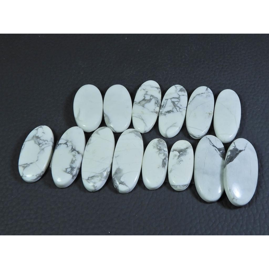 20-26MM Natural Howlite Matched Pair Oval Loose Gemstone 7Pair Lot A-619