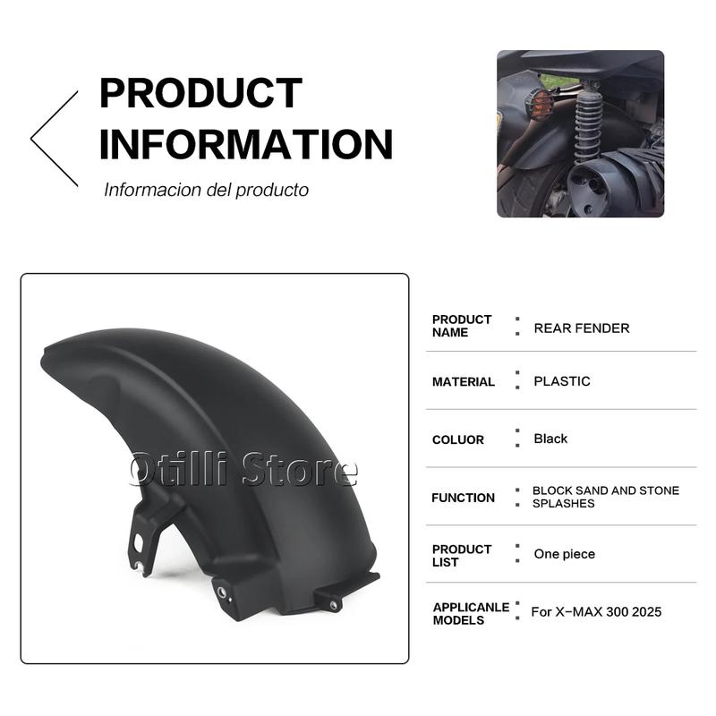 Fender Cover Motorcycle Accessories Rear Fender Rear Mudguard For YAMAHA X-MAX300 XMAX 300 XMAX300 V3 2025 Splash Guard Cover