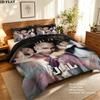 Jul C'Est Pas Des Lol Pattern Bedding Quilt Set Quilt Cover Pillowcase Home Birthday Gift(1 * duvet cover + 2 * pillowcase, without core)